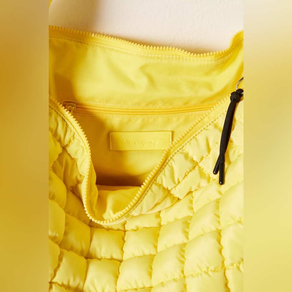 Free People FP Movement Quilted Carryall Lemon Zest Yellow - Picture 4 of 7